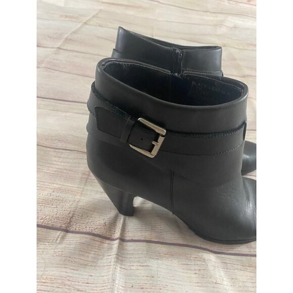 Coach And Four Black Leather Becky Women' Ankle Booties - 9.5M - Picture 13 of 14